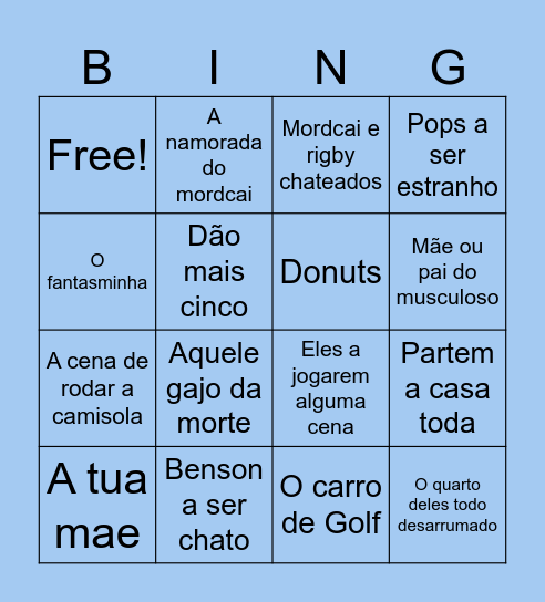 Show regular Bingo Card