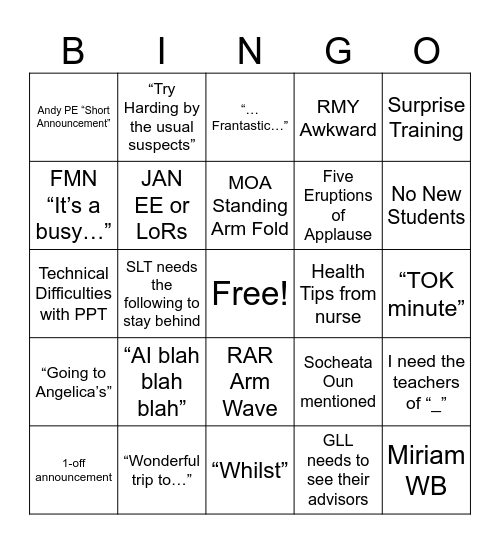 Bingo Card
