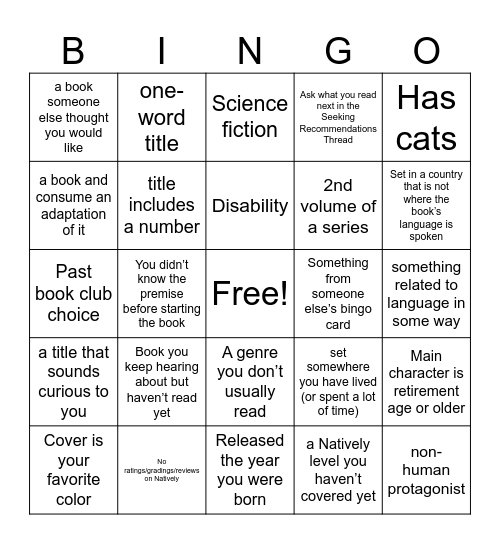 CatDQ's Bingo Card