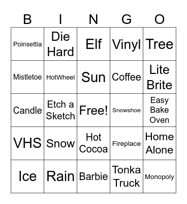 Winter Bingo Card