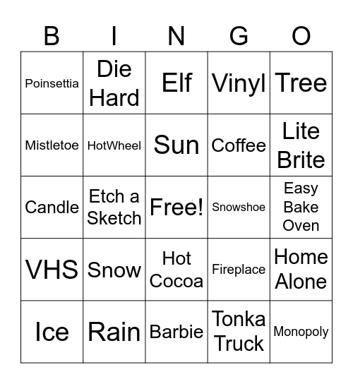 Winter Bingo Card