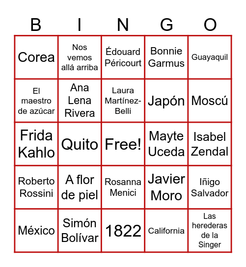 HUELLAS DE PAPEL Bingo Card