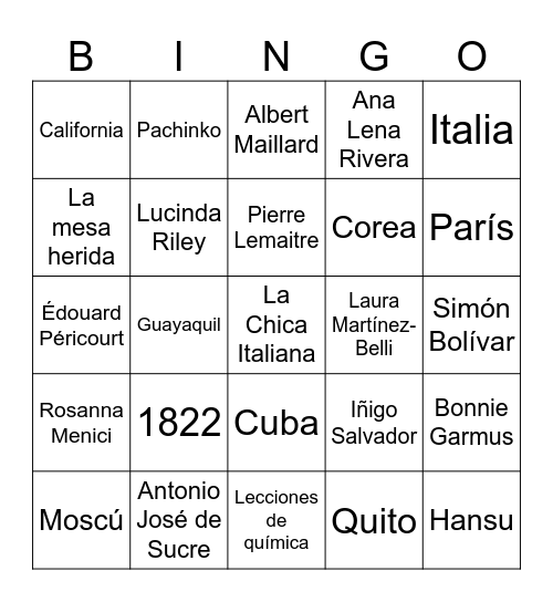 HUELLAS DE PAPEL Bingo Card