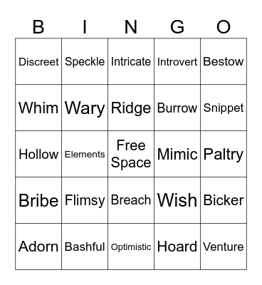 The Wishtree Sight Word Bingo! Bingo Card