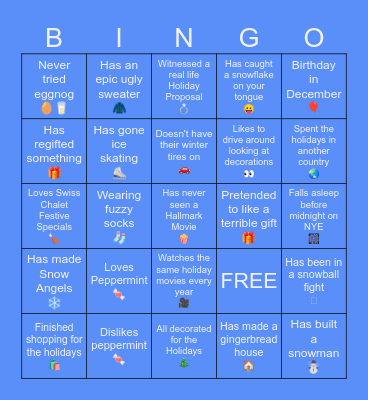 Winter Bingo Card