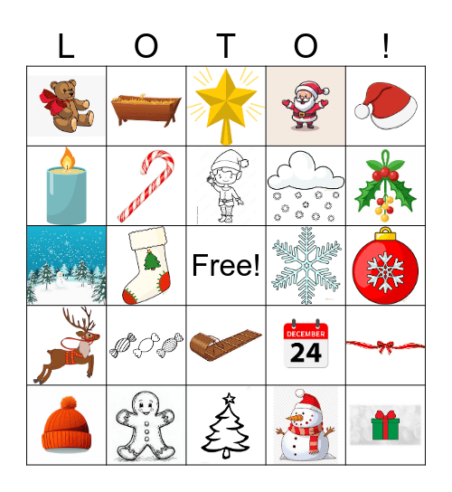 LOTO de Noel Bingo Card