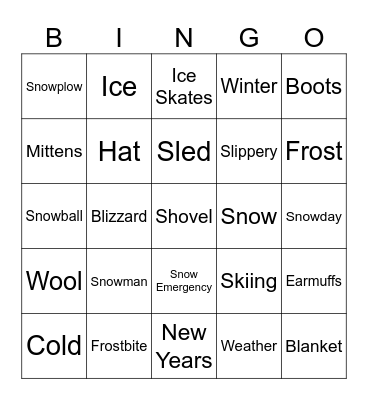 Winter Bingo Card