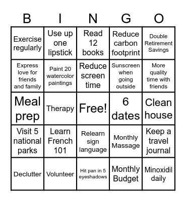2025 Bingo Card