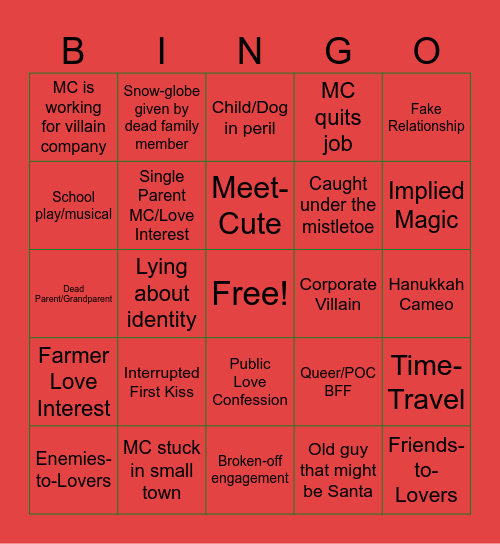 Hallmark Holiday Bingo! Bingo Card