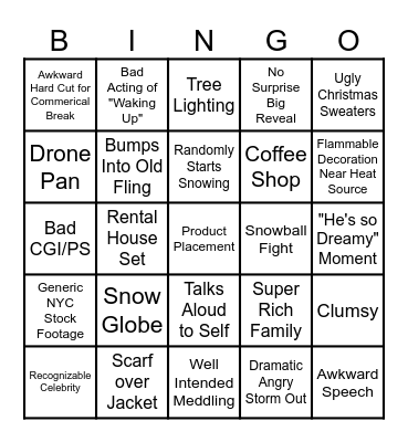 Christmas Movie Bingo Card