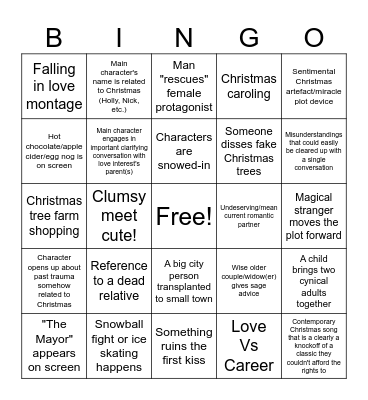 bad christmas movie bingo Card