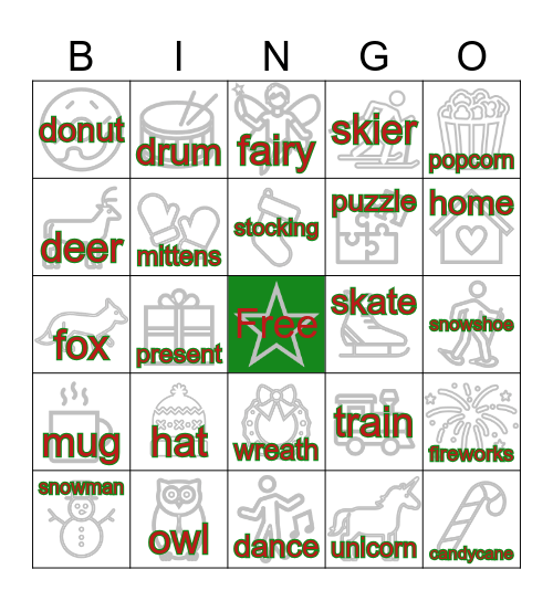 HOLIDAY Bingo Card