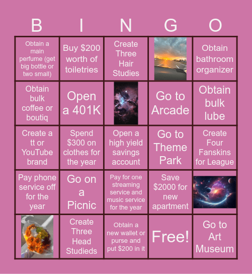 🩷 2025 Bingo Card 💙 Bingo Card