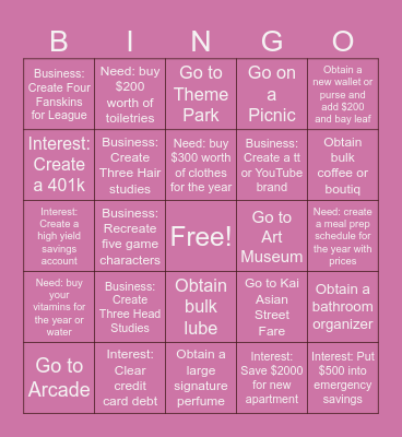 2025 IN THE SUN ☀️ Bingo Card