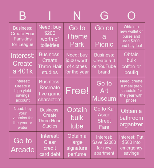 2025 IN THE SUN ☀️ Bingo Card