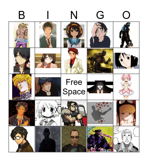 Favorite Character Bingo Card