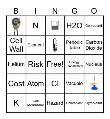 Science Bingo Card