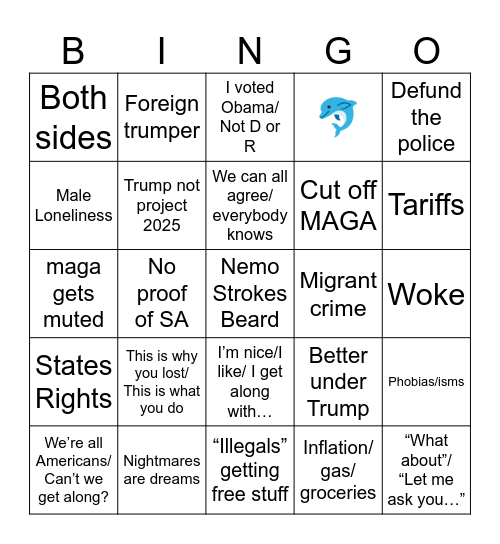 late nite bingo Card