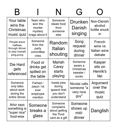 Ono-Jule Bingo! Bingo Card