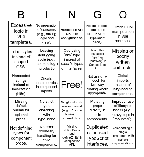 JS Bingo Card