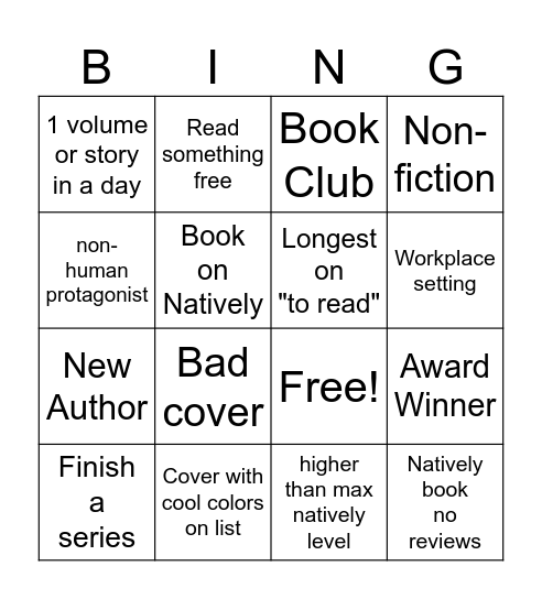 Natively BING(O) 2024 Bingo Card