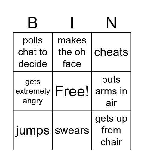 DuckyDee Bingo Video Bingo Card Bingo Card