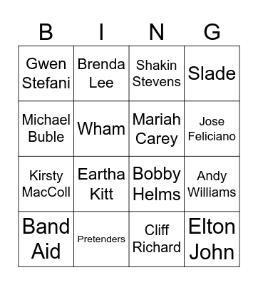 Guidance team Xmas bingo Card