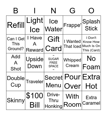 ★ STARBUCKS BINGO ★ Bingo Card