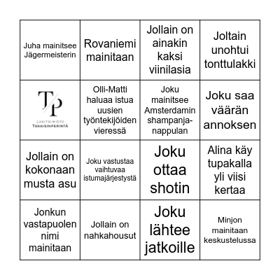 TAKAISINPERINNÄN JOULUBINGO 2024 Bingo Card