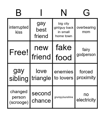 cringe fest Bingo Card