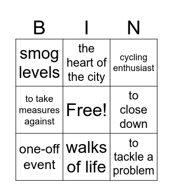 Mexico City Bingo Card