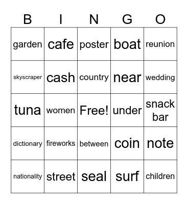 Life A1 Bingo Card