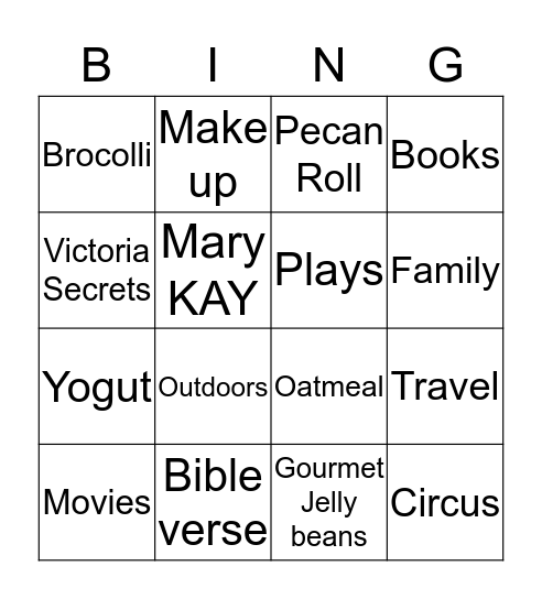 Victoria Birthday Bingo Card