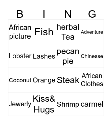 Victoria Birthday Bingo Card