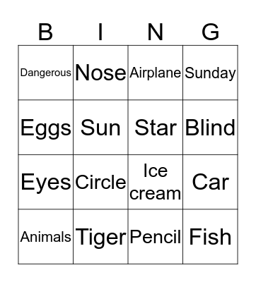 BINGO Card