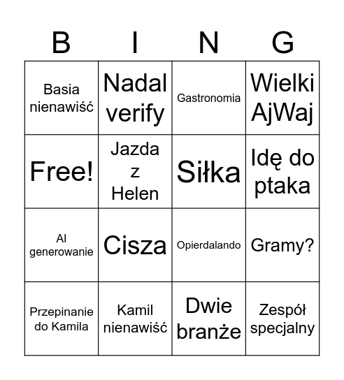 Mikołaj6 Bingo Card