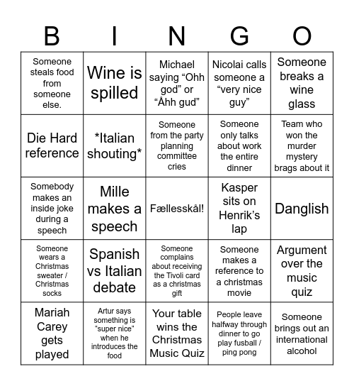 Ono-Bingo Card