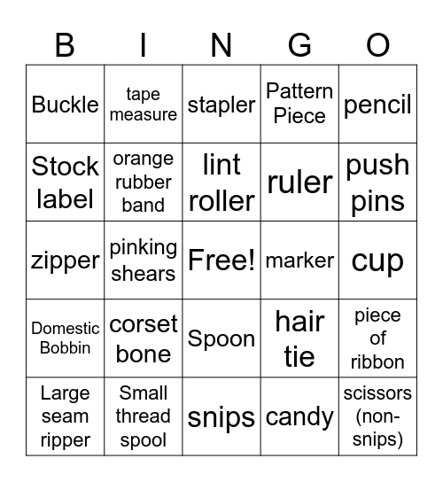 SHOP CLEANUP BINGO! Bingo Card