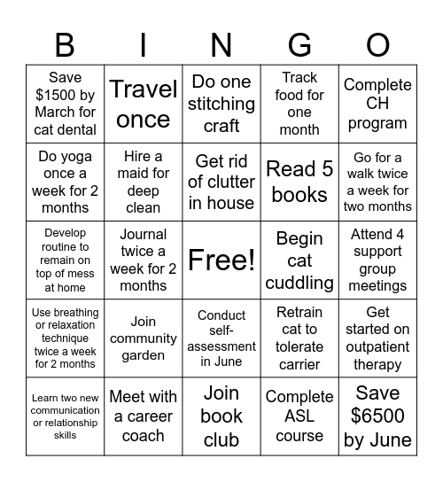 2025 Bingo Card