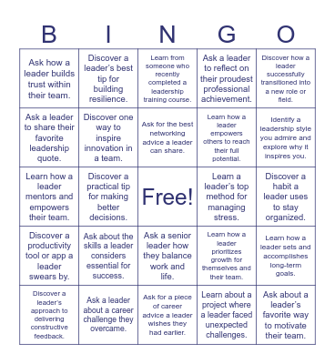 Networking BINGO Card