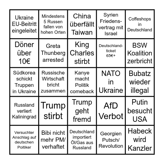 2024 Bingo Card