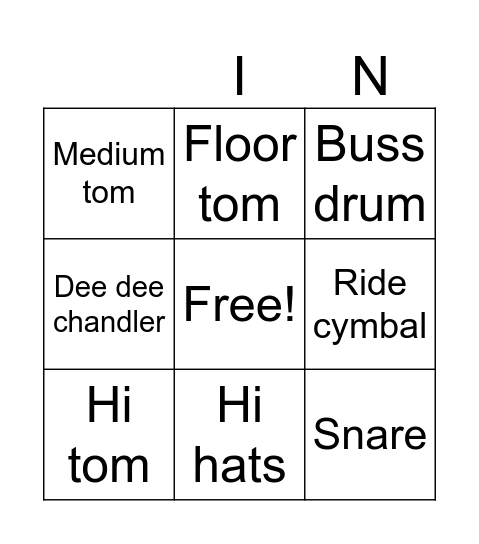 Bingo drums Bingo Card