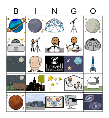 Astronomy Bingo Card