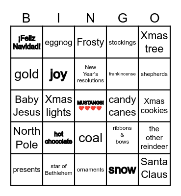 CHRISTMAS BINGO Card