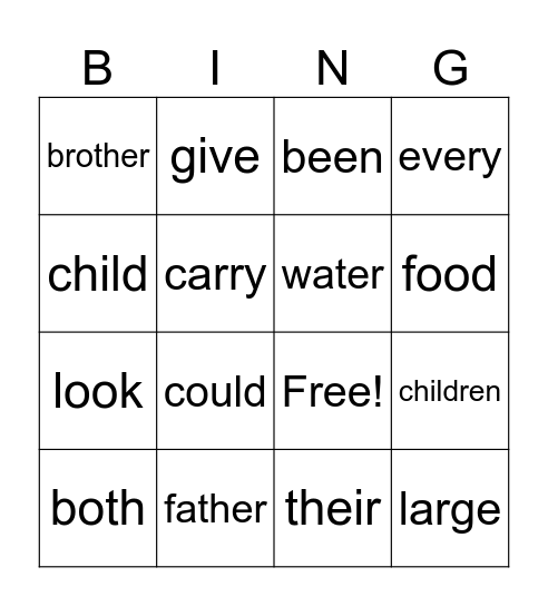 ext1-10 Bingo Card