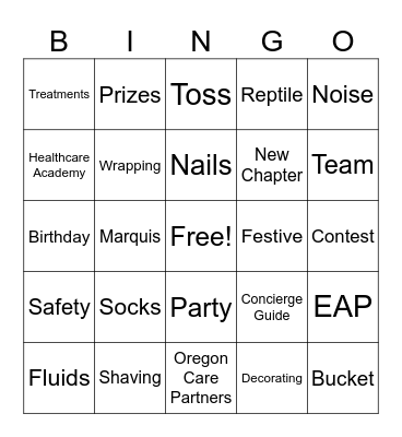 December All-Staff Bingo Card