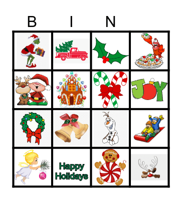 Christmas Bingo Card