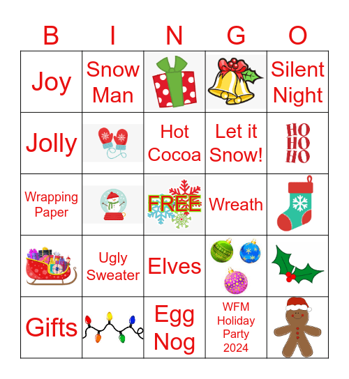 WFM Holiday Bingo Card