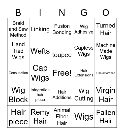 Wig Bingo Card