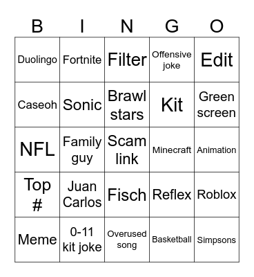 Yt shorts Bingo Card